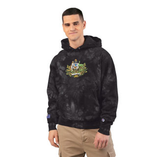 Australian Coat of Arms Embroidered Hoodie | Tie-Dye Pullover 8