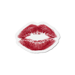 Red Lipstick Kiss Magnet | Die-Cut Magnet 4
