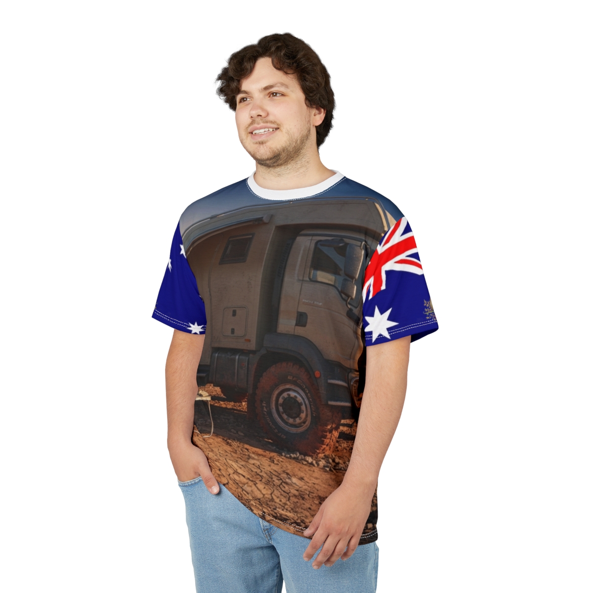 Australian Flag Sleeves Camper Truck Tee | Overland 4x4 Adventure