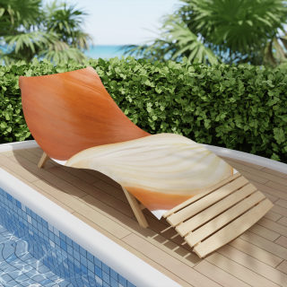 Onion Print Beach Towel | Realistic Onion Design, Kitchen Produce Pattern 12