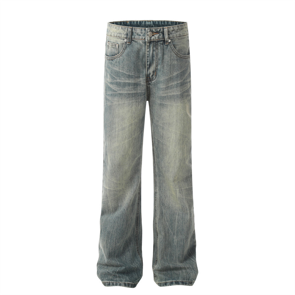 Vintage Washed Gradient Denim Pants
