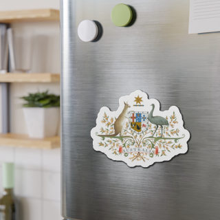 Australian Coat of Arms Die Cut Magnet | Kangaroo Emu Shield Magnet 14