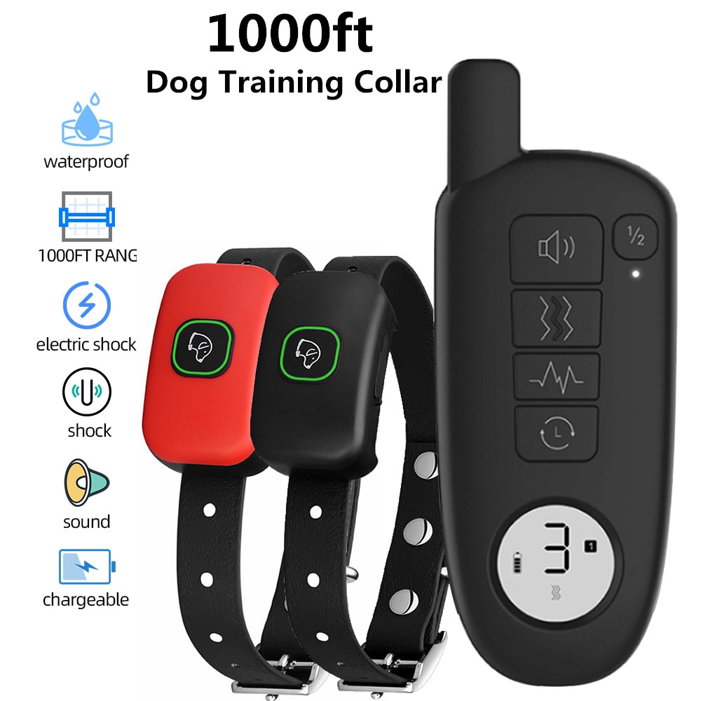 Waterproof Dog Training Collar | 1000ft Range, Shock, Vibration & Sound