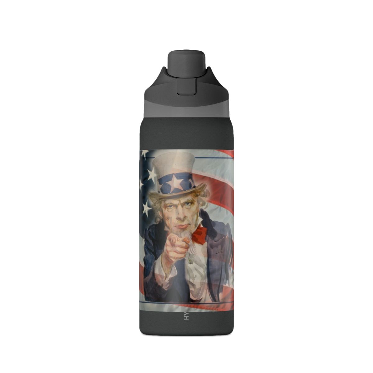 Uncle Sam Pointing Water Bottle | American Flag Patriotic 32oz