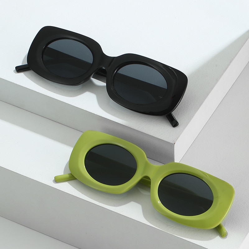 Square-Frame Macaron-Tone Sunglasses