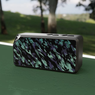 Green Black Camo Bluetooth Speaker 5
