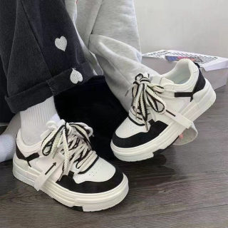 Thick Sole Trendy White Sneakers for Women | Casual Running Shoes 3