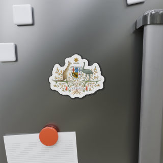 Australian Coat of Arms Die Cut Magnet | Kangaroo Emu Shield Magnet 8