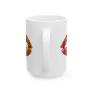 Kiss Lip Print Mug | Ceramic Coffee Cup 4