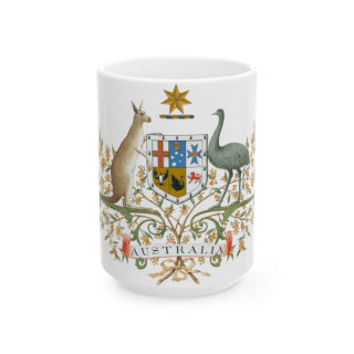 Australian Coat of Arms Mug | Kangaroo Emu Crest Ceramic Mug 2
