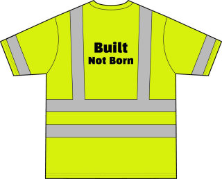 Built Not Born reflective safety shirt | Hi-Vis Orange ANSI 107 Class 3 2