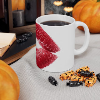 Red Lipstick Kiss Mug | Ceramic Coffee Cup 13