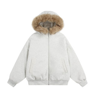 Hooded Fur-Collar Thickened Cotton-Padded Coat | Warm Winter Jacket 1