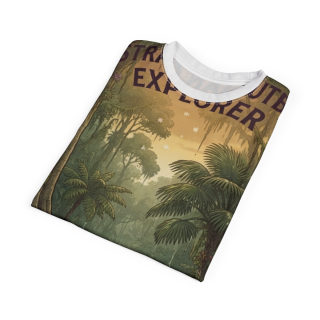Outback Explorer Campervan Tee | Jungle RV Adventure All-Over Print 15