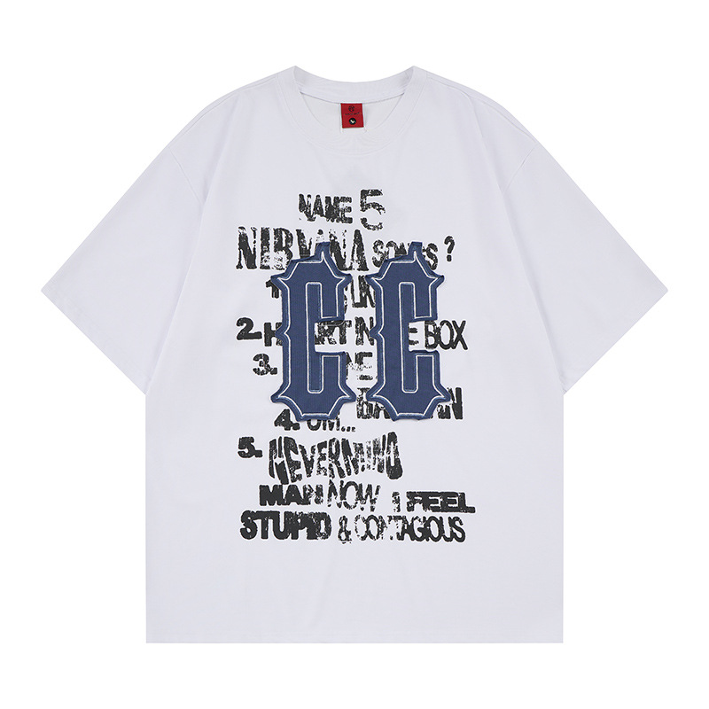 Color Block Washed Short Sleeve T-Shirt