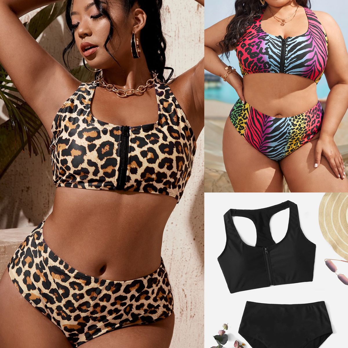 Plus Size Leopard Print bikini set