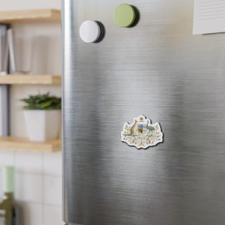 Australian Coat of Arms Die Cut Magnet | Kangaroo Emu Shield Magnet 11