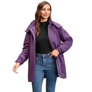 Women's Long Sleeve Hooded Jacket with Pockets 4