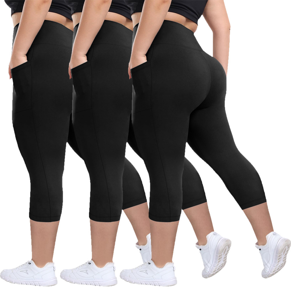 Milk-Silk 7/8 High-Waist Yoga Pants with Pocket