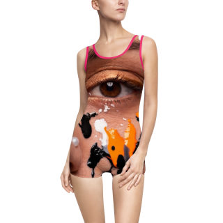 Abstract Face Art Swimsuit | Portrait All-Over Print 9