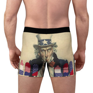 Uncle Sam Pointing Boxer Briefs | American Flag All Over Print 4