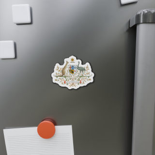 Australian Coat of Arms Die Cut Magnet | Kangaroo Emu Shield Magnet 7