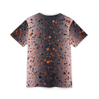 Orange and Black Paint Splatter Tee | All Over Print Shirt 10