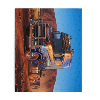 Orange Blue Semi Truck Puzzle | 120–500 Piece 10