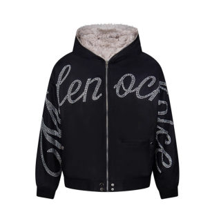Hawk Embroidered Letter Hooded Cotton Coat | Unisex Loose Warm Outerwear 1