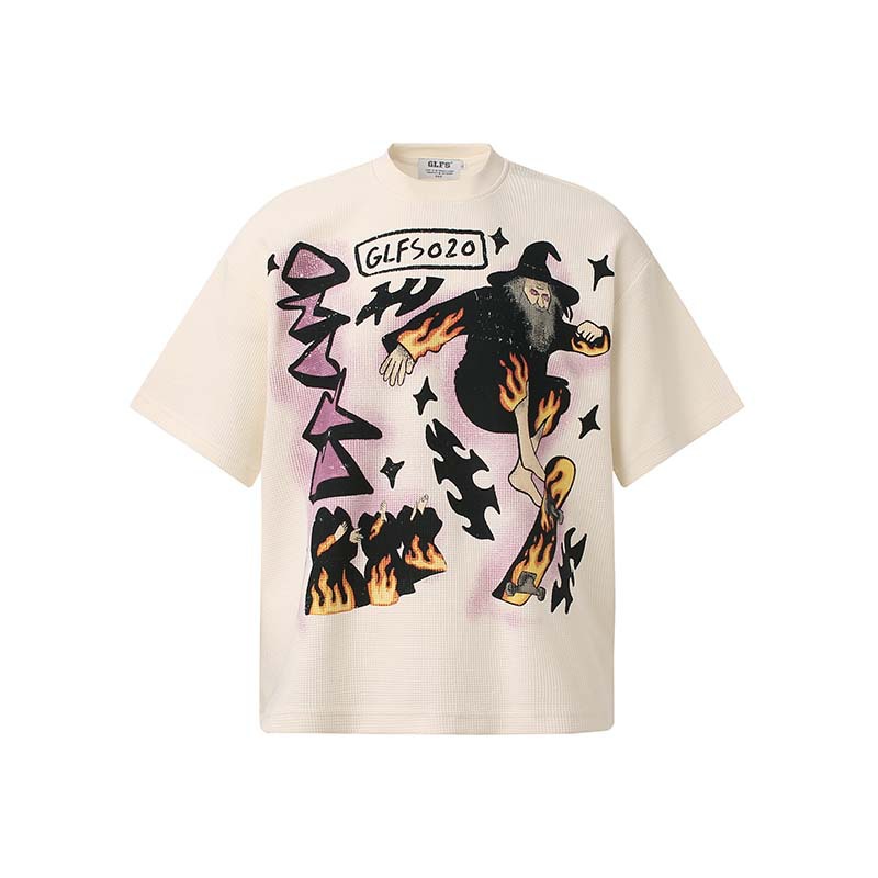 Magician Print Short Sleeve T-Shirt | American Vintage Style