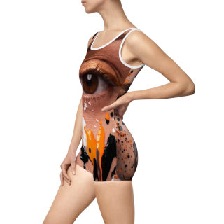 Abstract Face Art Swimsuit | Portrait All-Over Print 31