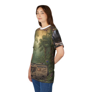 Outback Explorer Campervan Tee | Jungle RV Adventure All-Over Print 13