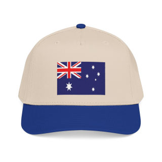 Australian Flag Mid Profile Baseball Cap | Australia Flag Embroidered Hat 2