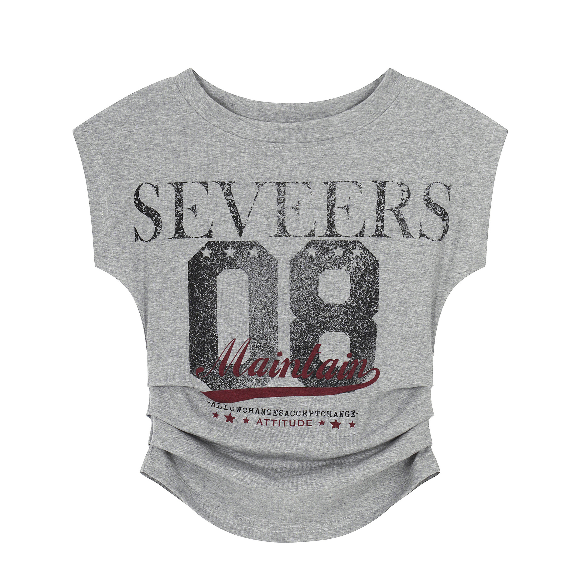Cool Style Digital Print Cropped Sleeveless Top for Women