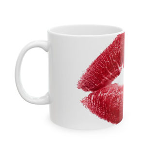 Red Lipstick Kiss Mug | Ceramic Coffee Cup 7