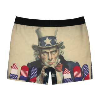 Uncle Sam Pointing Boxer Briefs | American Flag All Over Print 3