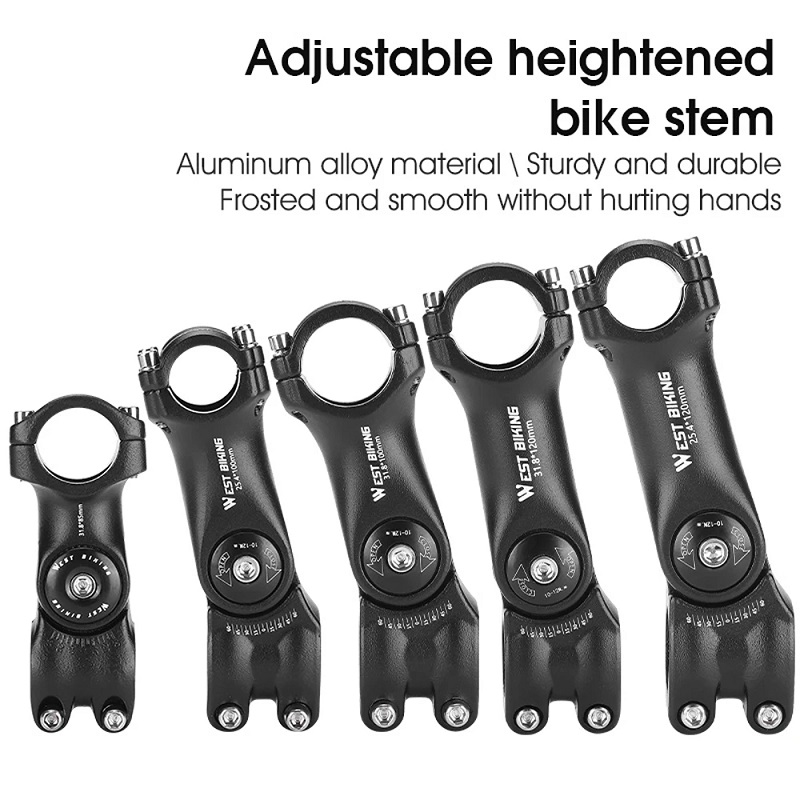 Adjustable Bicycle Handlebar Stem | 60° Angle Aluminum Alloy Riser