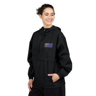 Packable Anorak Jacket | Hooded Windbreaker, Pocket Patch Detail 34