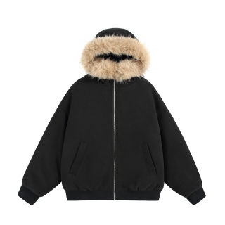 Hooded Fur-Collar Thickened Cotton-Padded Coat | Warm Winter Jacket 3