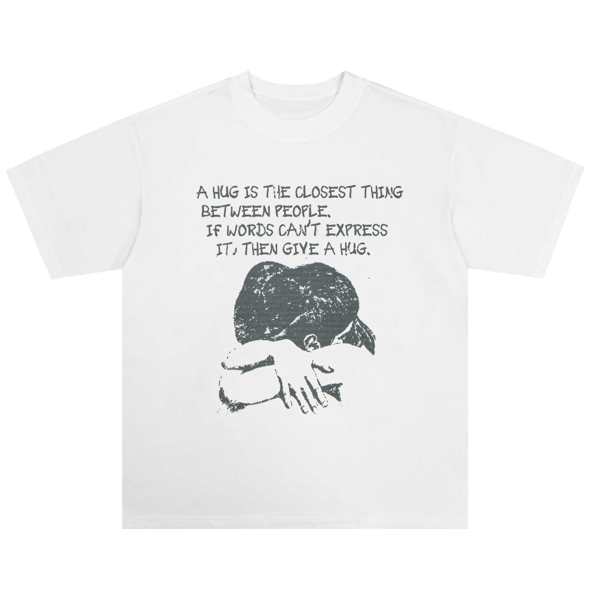 Embracing Slogan Printed Short Sleeve T-Shirt