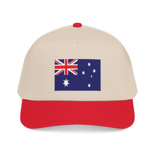 Australian Flag Mid Profile Baseball Cap | Australia Flag Embroidered Hat 7