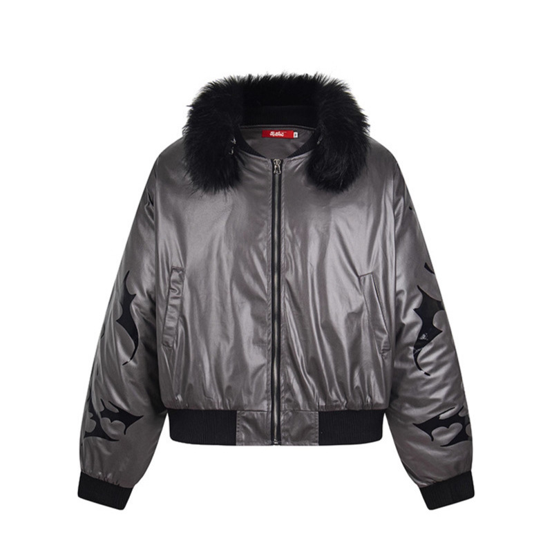 Faux Fur Collar Cotton Coat | Loose Casual Thickened Jacket