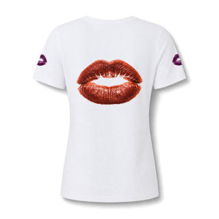 Paint Splatter Face V-Neck Tee | Abstract Face Art 15