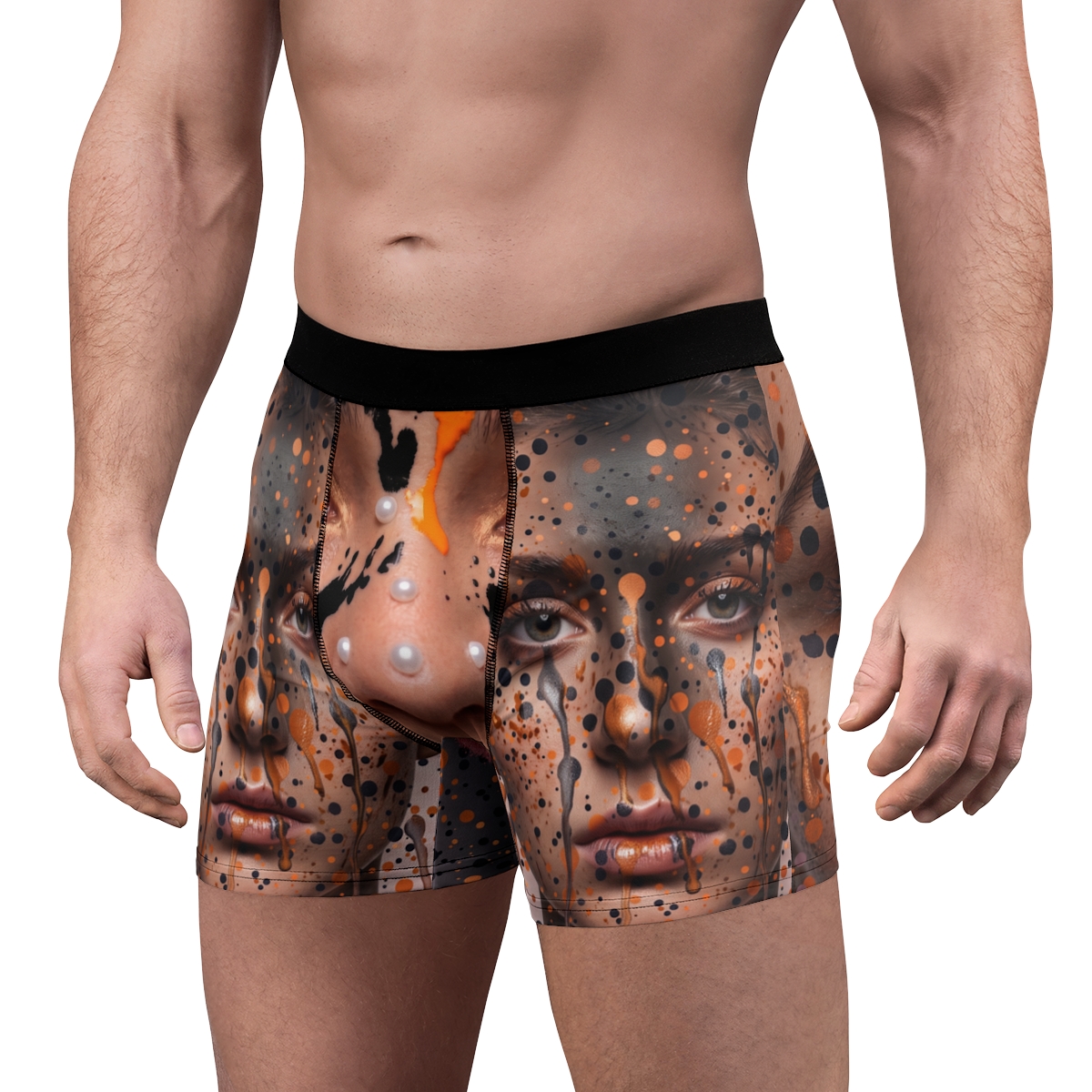 Paint-Splattered Face Boxer Briefs | All-Over Print