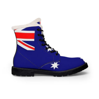 Australian Flag Fur-Lined Boots | Women's Leather Boots 3