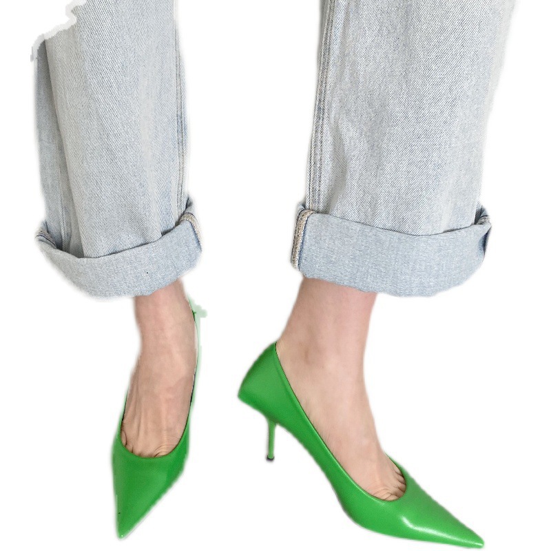 Women's Pointed-Toe Pumps | Thin High Heels, PU Leather