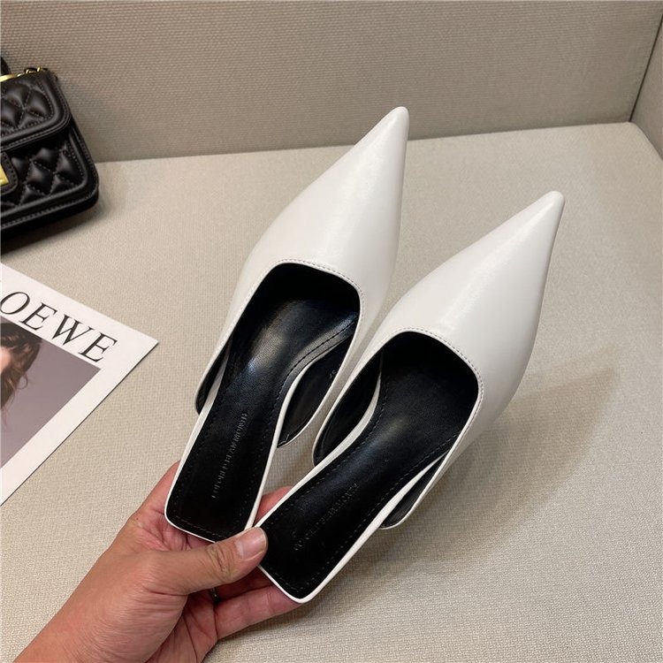 Pointed Toe Cat Heel Sandals & Half Slippers for Women