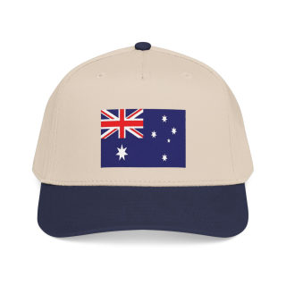 Australian Flag Mid Profile Baseball Cap | Australia Flag Embroidered Hat 3