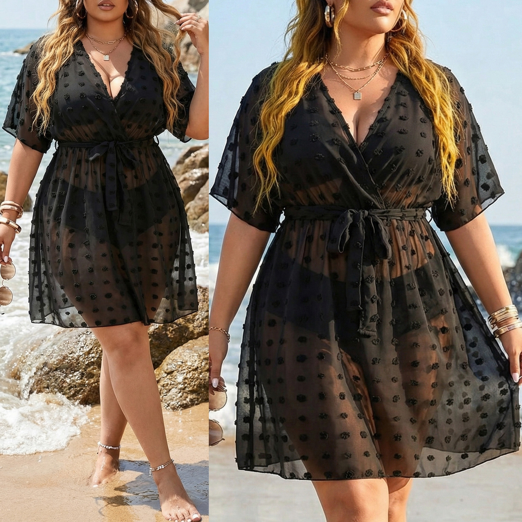 Beach cover-up (tie-up)
