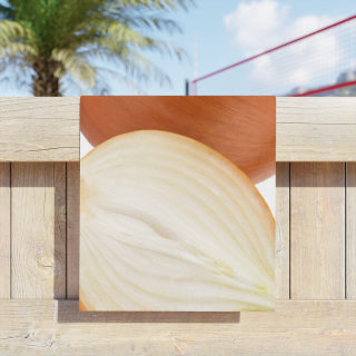 Onion Print Beach Towel | Realistic Onion Design, Kitchen Produce Pattern 10